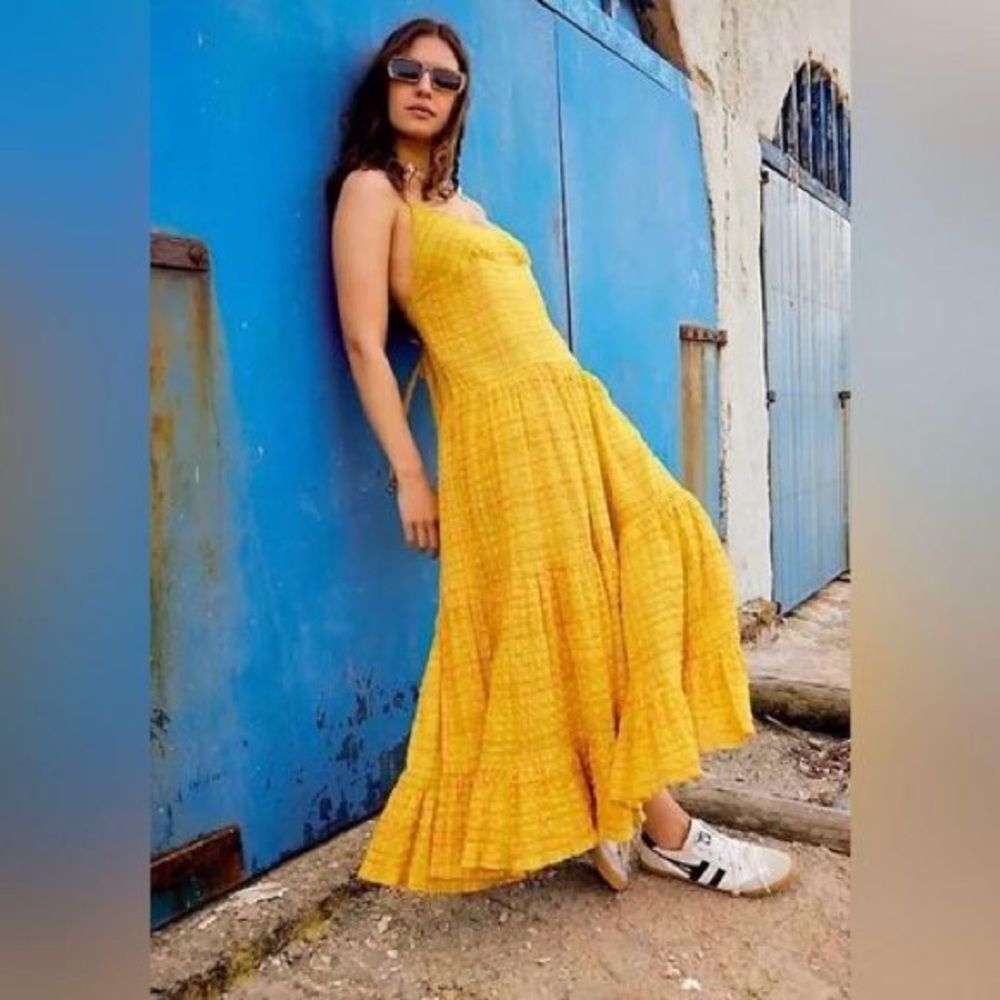 NWT Free People MARIGOLD MAXI DRESS.  SIZE Medium - Picture 2 of 9